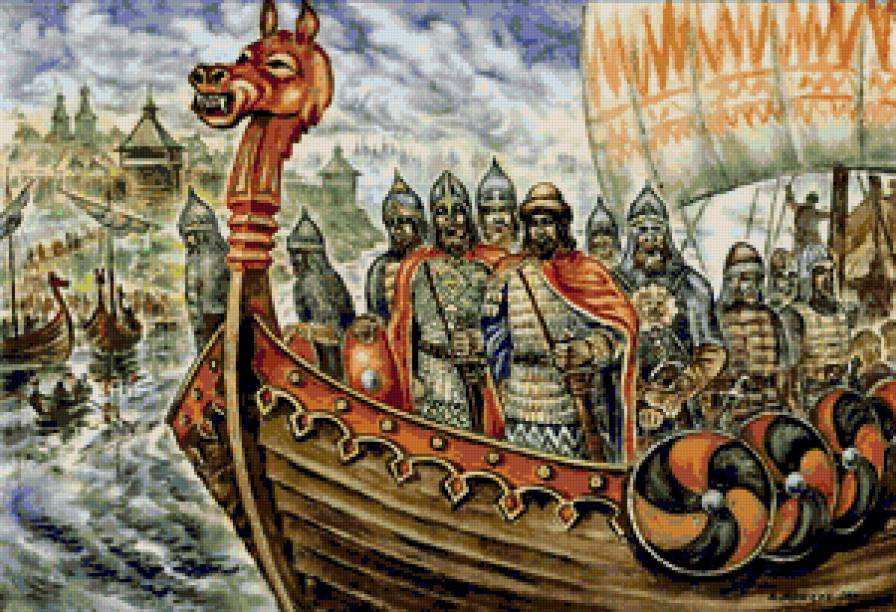 Русская дружина - сказки, русь, ладья, мужчины, любимые сказки, люди, богатыри - предпросмотр