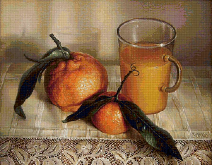 Мандарины - илиева мария, живопись - предпросмотр