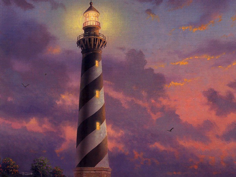 Серия "Пейзажи" - маяк, пейзаж - оригинал