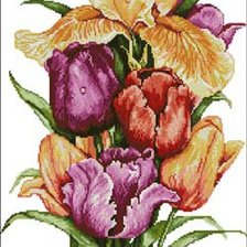 Схема вышивки «цветы из сада»