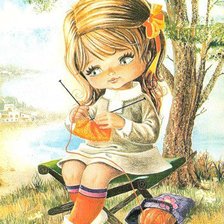 Схема вышивки «Девочка»