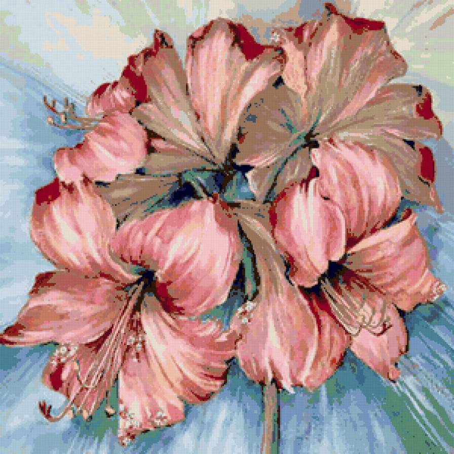 Подушка "Лилии" - подушка, цветы, лилии - предпросмотр