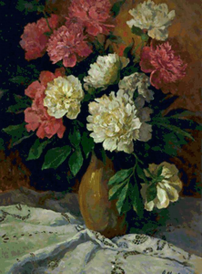 Серия "Букет" - букет, пионы, цветы - предпросмотр