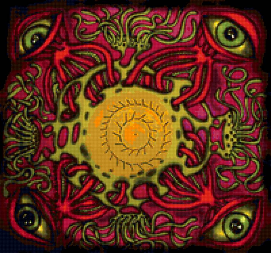 LSD-25 Психоделика. На подушку. - полотно, психо, индийские, божество, транс, флюро - предпросмотр