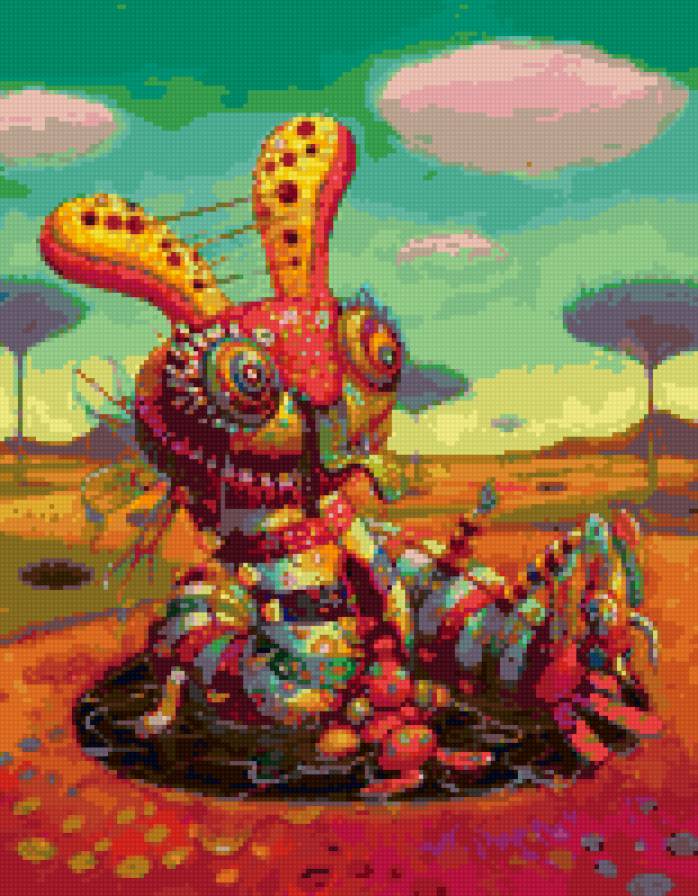 Психообраз. - психо, полотно, транс, флюро, индийские - предпросмотр