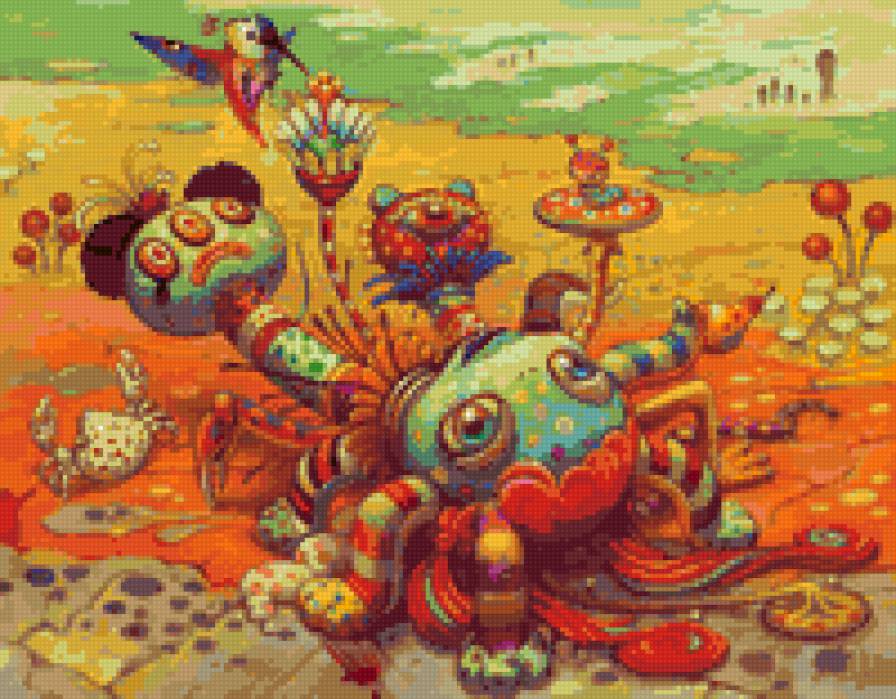 Психообраз. - транс, психо, полотно, индийские, флюро - предпросмотр