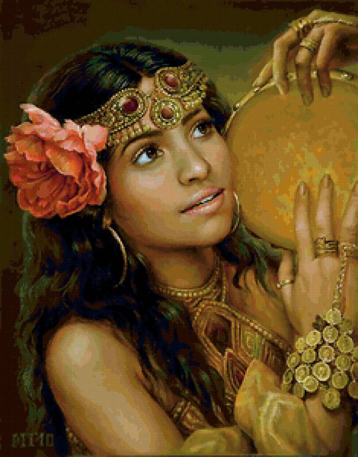 Цыганский танец - живопись, илиева мария - предпросмотр