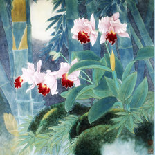 Оригинал схемы вышивки «орхидея» (№107736)