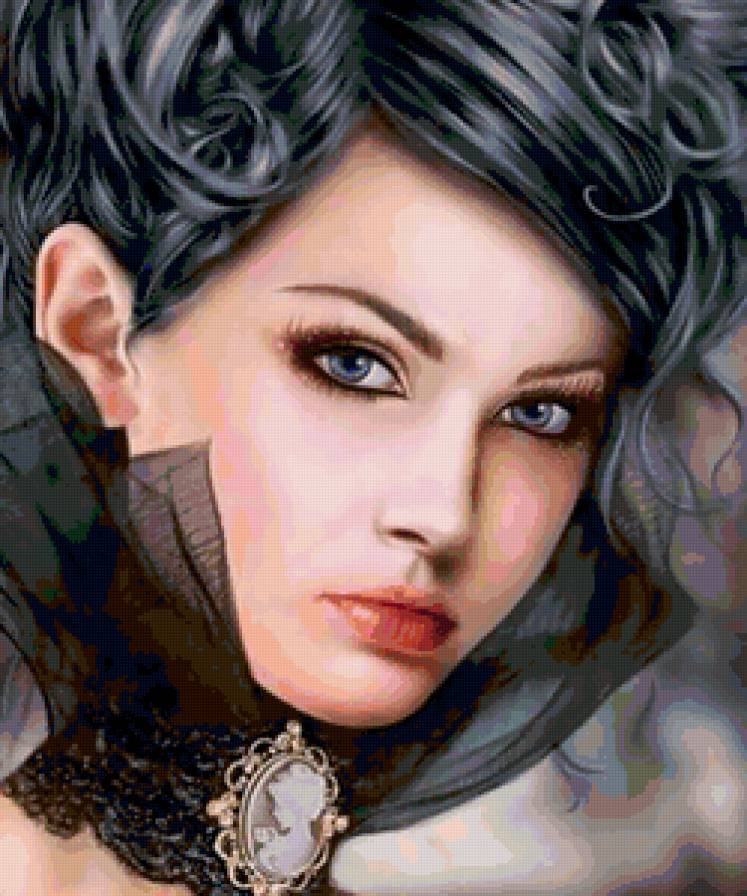 Загадка женской красоты - картина, портрет, красота женщины, девушка - предпросмотр