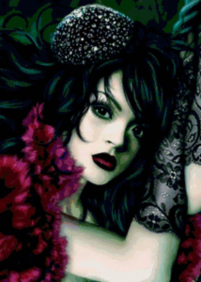 Загадка женской красоты. Фрагмент - красота женщины, картина, портрет, девушка - предпросмотр