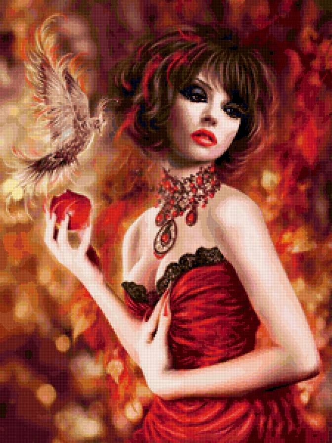 Загадка женской красоты - портрет, красота женщины, картина, девушка - предпросмотр