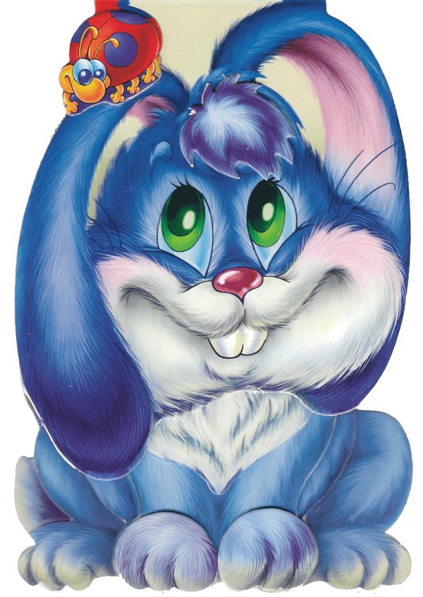 Зайчонок и божья коровка - открытка, зайчонок, животные - оригинал