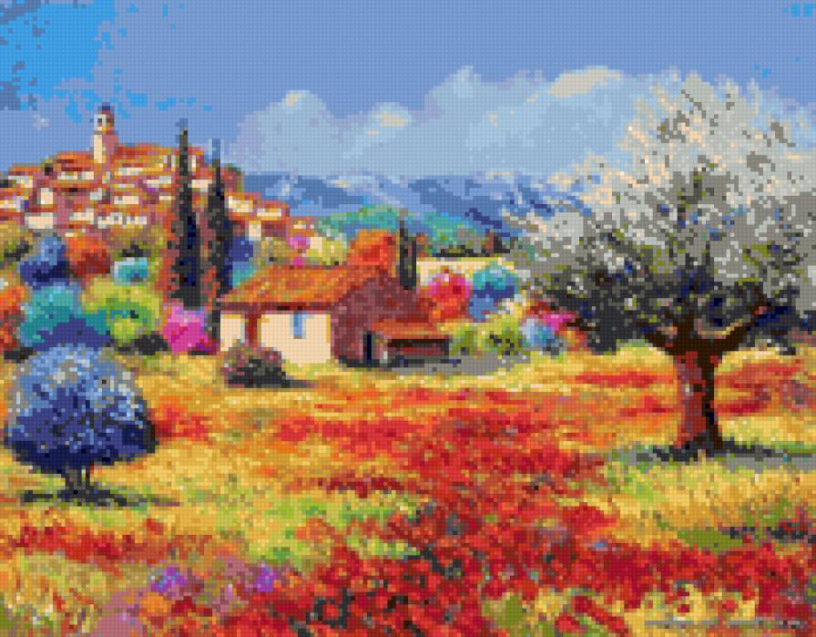 деревенский пейзаж - предпросмотр