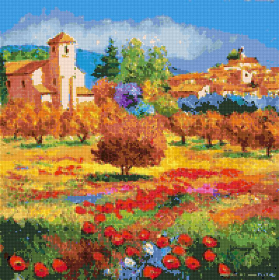 деревенский пейзаж - предпросмотр