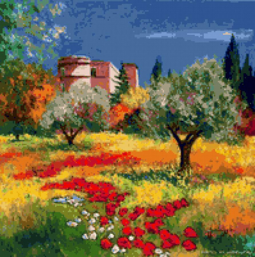 деревенский пейзаж - предпросмотр