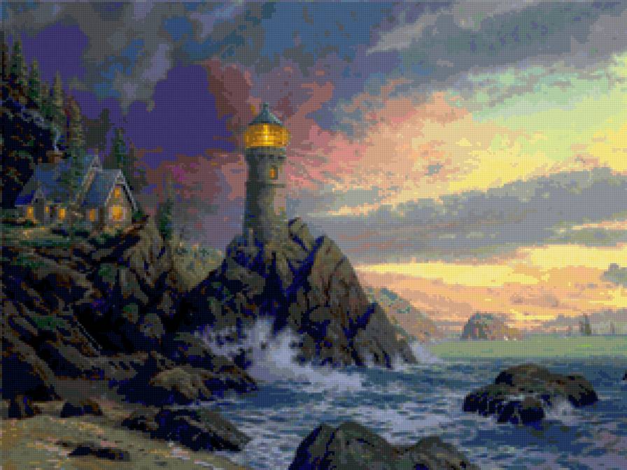 маяк - пейзаж, море - предпросмотр