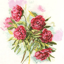 Схема вышивки «пионы»