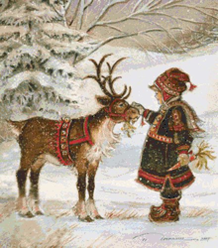север - олень - оригинал