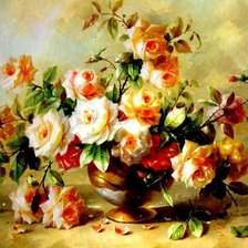 Схема вышивки «розы»