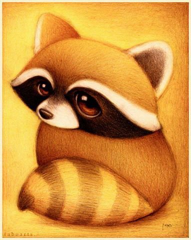 Крошка Енот - животное енот ребенок взгляд - оригинал