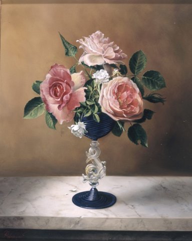 Букет - цветы в вазе, розы, букет, натюрморт - оригинал