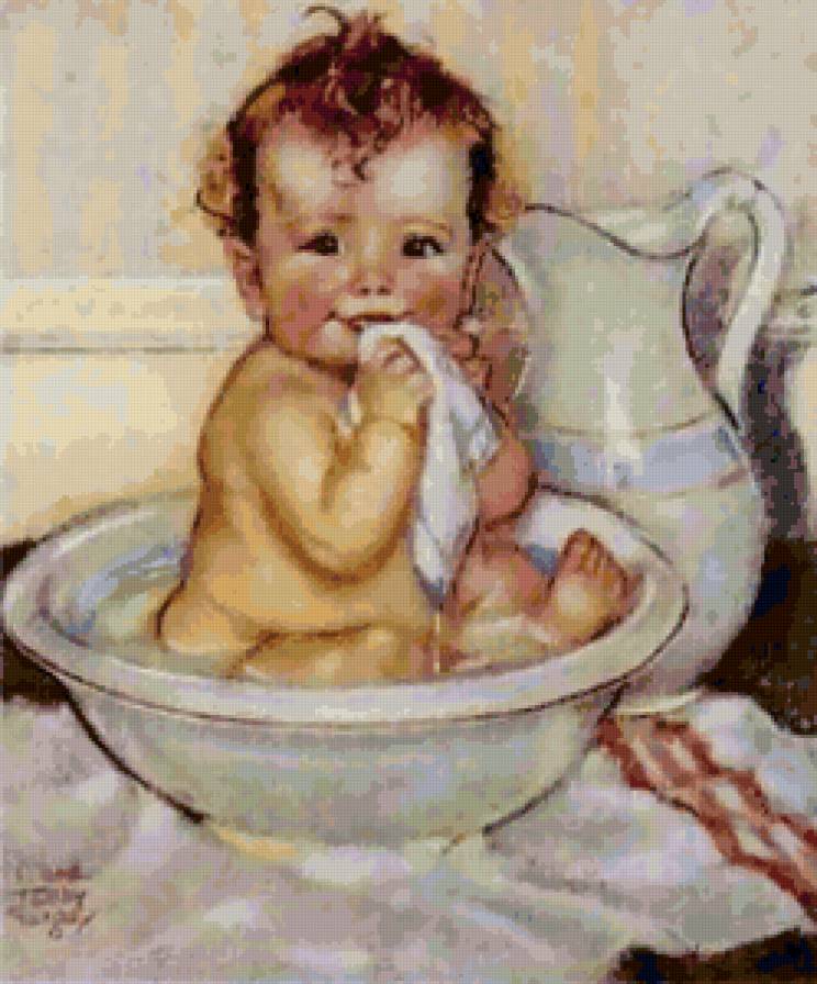 Купание - ребенок, детя, малыш - предпросмотр