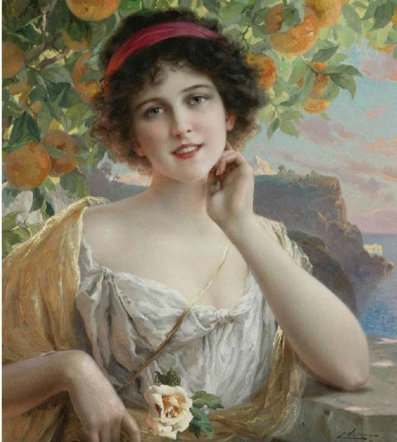 №109078 - красота женщины, живопись, девушка, портрет - оригинал