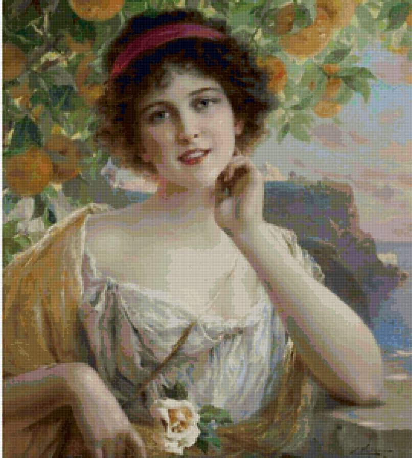 №109078 - портрет, красота женщины, девушка, живопись - предпросмотр