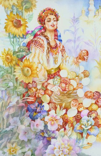 пасха - пасха, праздник, красота, девушка, картина - оригинал