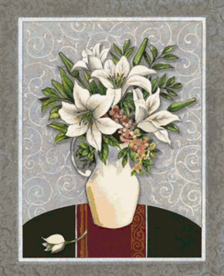 №109608 - букет, цветы, ваза - предпросмотр