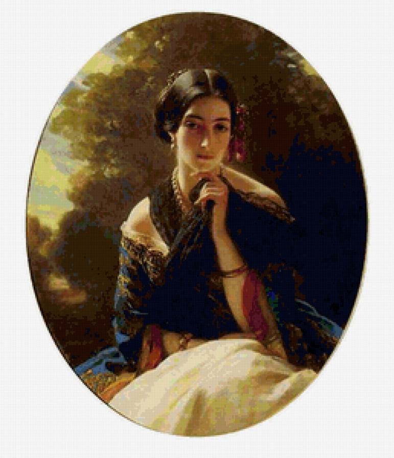 №110359 - живопись, испанка, девушка - предпросмотр