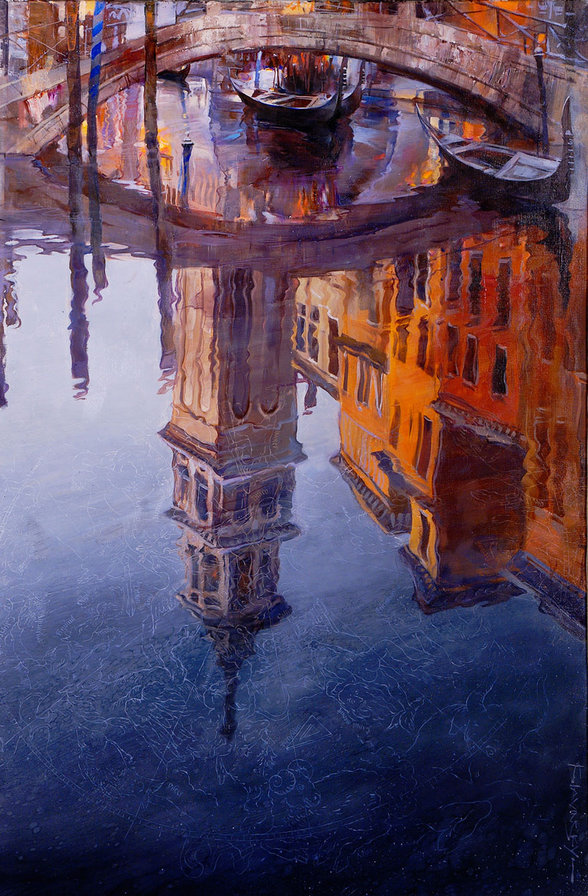 картина И. Славинского - город - оригинал