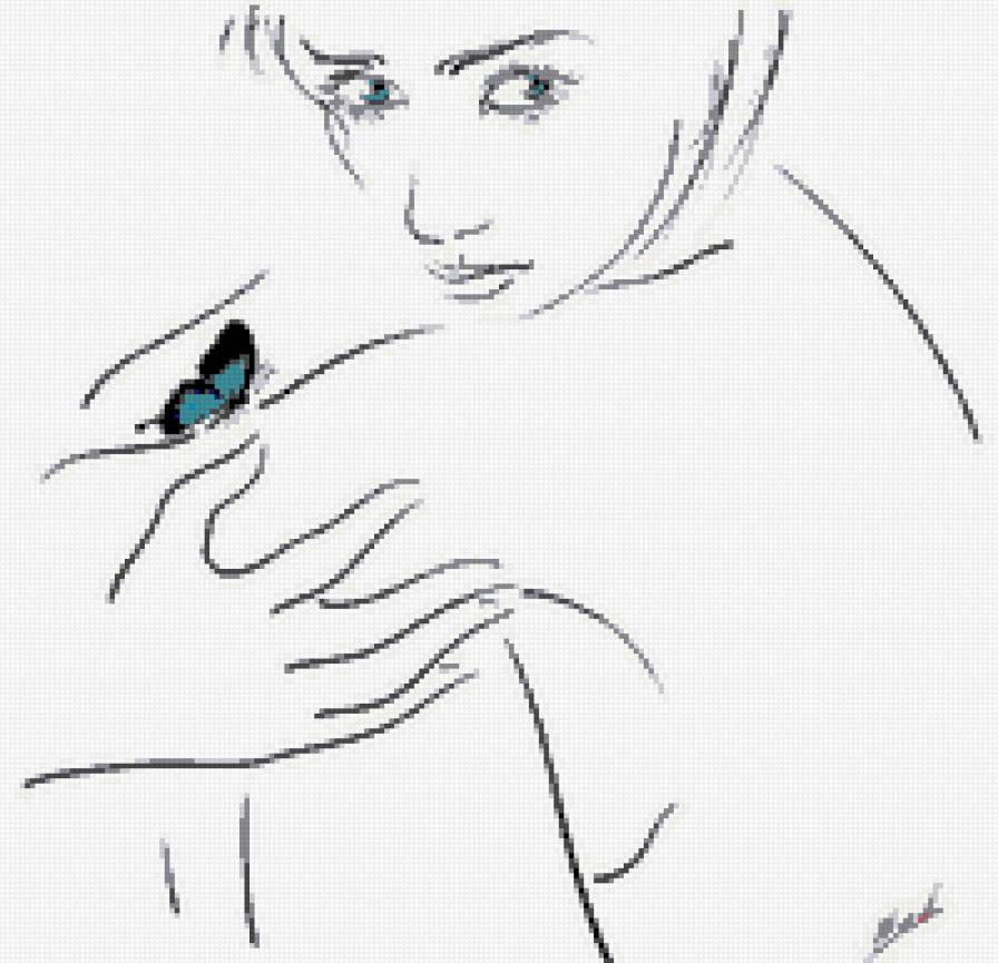 леди - девушка, лицо, глаза - предпросмотр