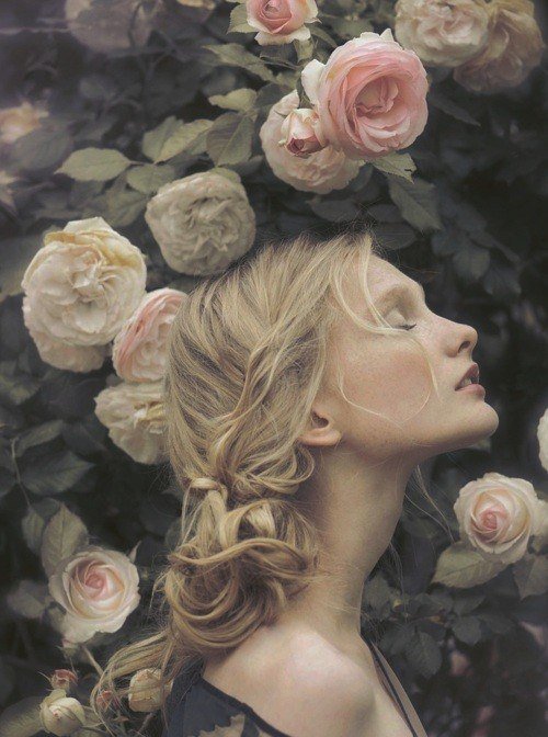 Девушка - люди, розы - оригинал