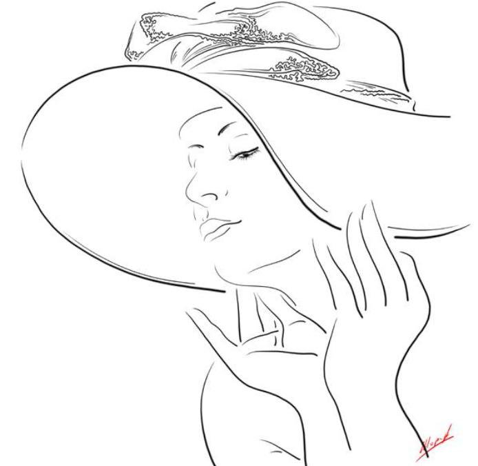 Серия "Графика жизни. Она" - девушка - оригинал