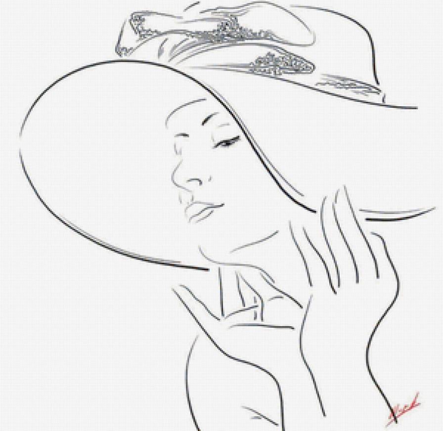 Серия "Графика жизни. Она" - девушка - предпросмотр