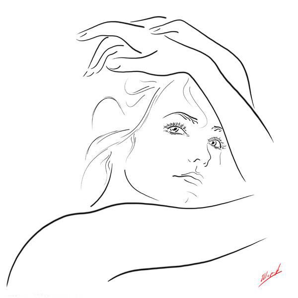 Серия "Графика жизни. Она" - девушка - оригинал