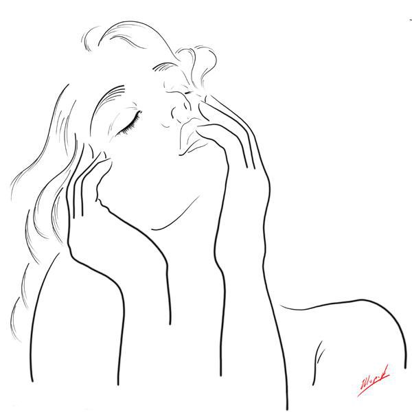 Серия "Графика жизни. Она" - девушка - оригинал