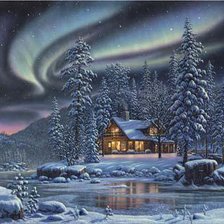 Схема вышивки «северное сияние»