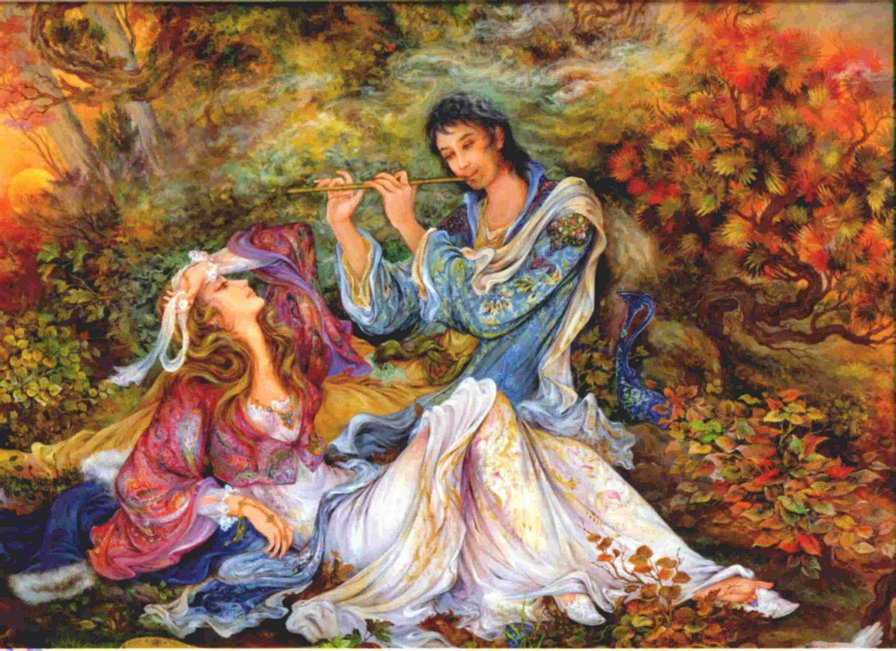 Enchanted Melody - арабские искусства, сказк, фентези, фентази, женщины, природа - оригинал
