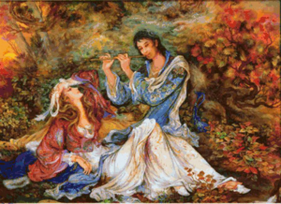 Enchanted Melody - женщины, природа, арабские искусства, сказк, фентези, фентази - предпросмотр