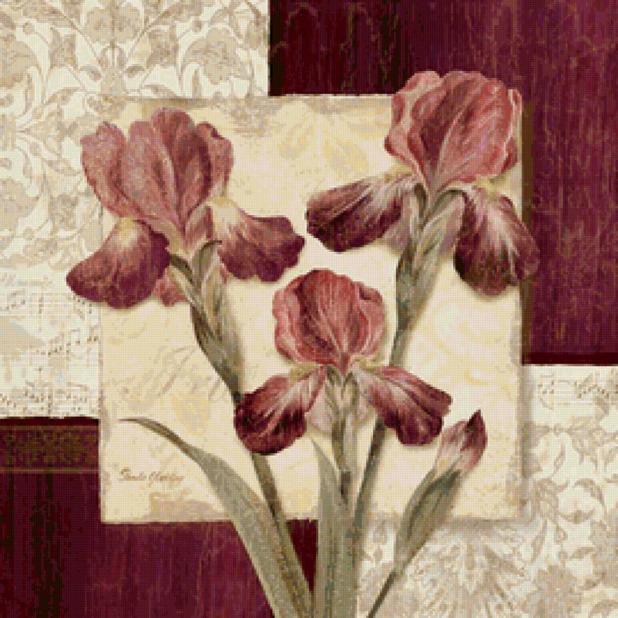 Цветочный декор - декор, цветы, живопись - предпросмотр