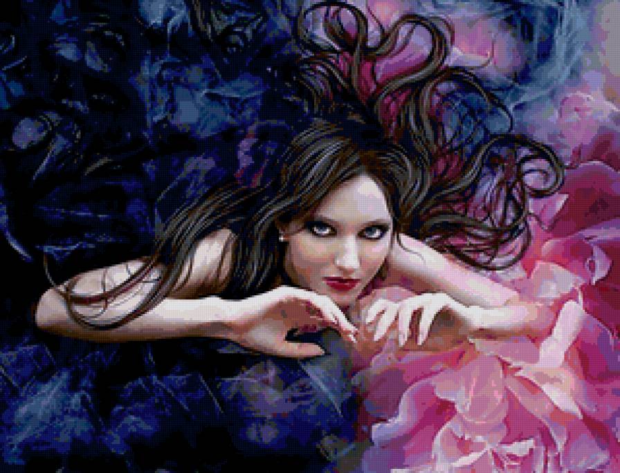 Загадка женской красоты - красота женщины, девушка, портрет, картина - предпросмотр