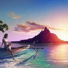 Схема вышивки «Море»