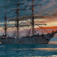 Схема вышивки «корабль»