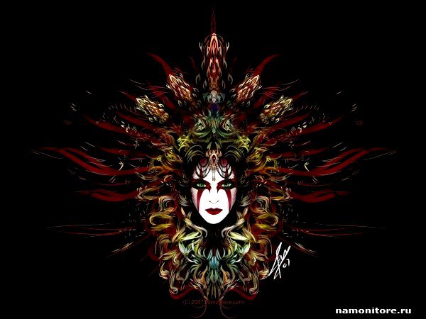 на черном фоне - маска - оригинал