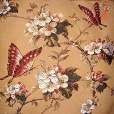 Оригинал схемы вышивки «цветы и бабочки» (№112364)