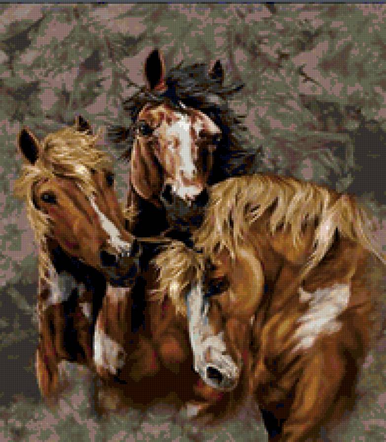 тройка - кони, лошади - предпросмотр