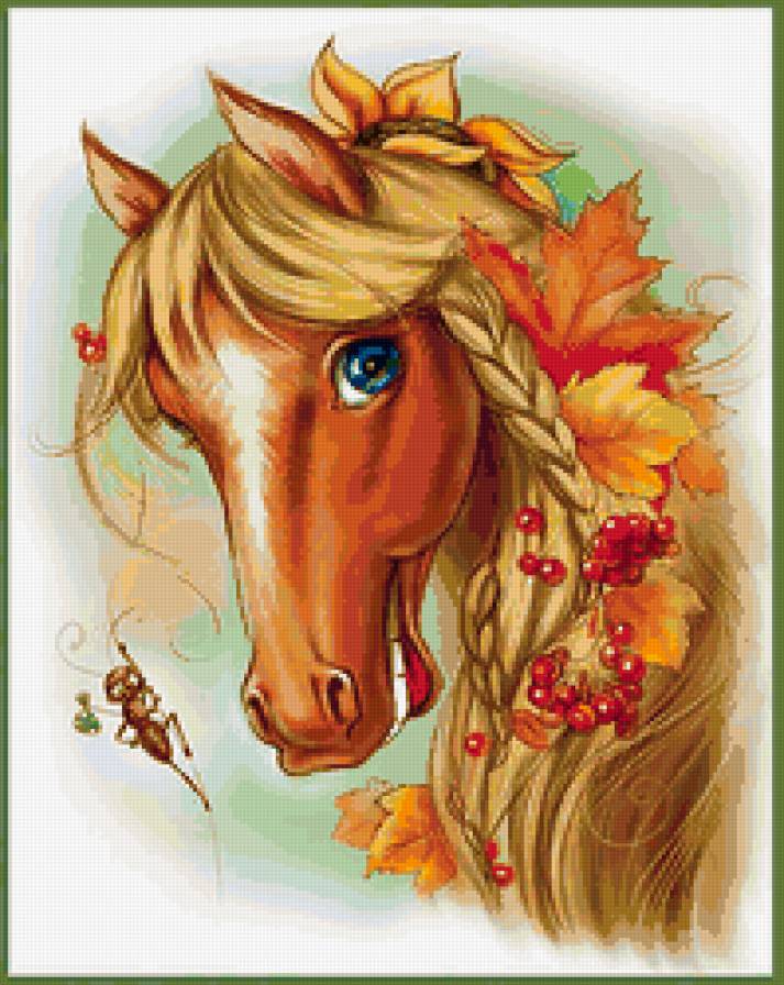 Лошадь - живопись, лошади, животные - предпросмотр