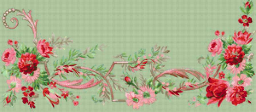 Цветы - цветы, бордюр - предпросмотр